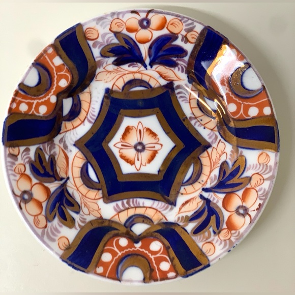 19th Century Antique Gaudy Welsh Hexagon Pattern Miniature Luster Child’s Plate - Picture 13 of 16